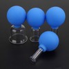 4pcs / box Vacuum Cupping Cups Set Silicone Glass Body