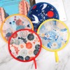 Foldable Fan, 4 Pcs Round Handheld Folding Fan, Portable Japanese