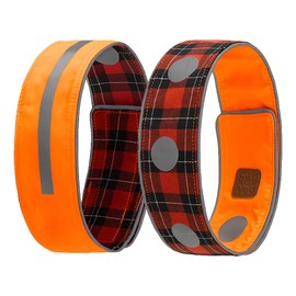 SPOT THE DOG! Reflective Dog Collar - Adjustable Pet Collars, Safe, Durable, Comfortable Dog Walking Accessories for Large Dog, Hunting Dog, Puppy, Boy, Girl Dog Collars (Blaze Orange, Red Plaid, XL)