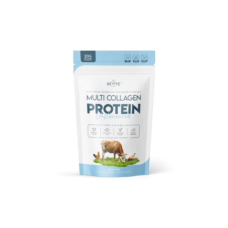 Multi Collagen Protein Powder (1kg) - Types I, II, III,