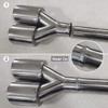 Upower 2.5" to 3.5" Dual Staggered Exhaust Tips 2 1/2