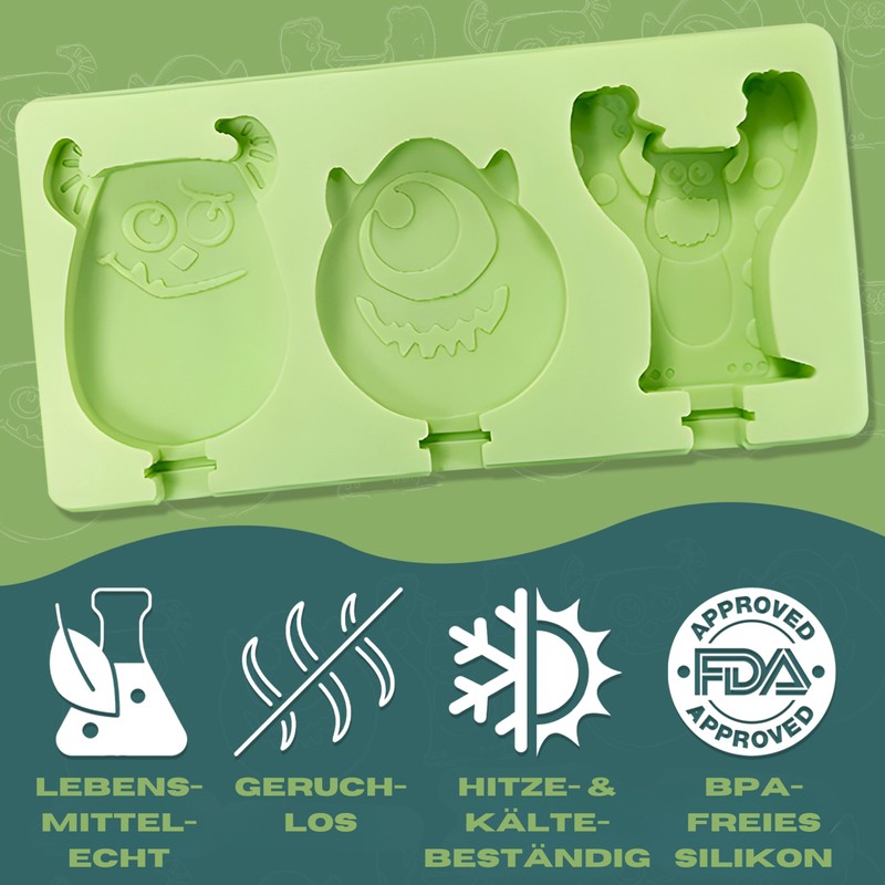 Ktchnhlprz Popsicle Mould Set of 2, Ice Lolly Mould, Ice