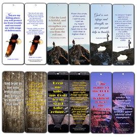 Powerful Scriptures for Protection Safety Bookmark Cards NIV (60-Pack) - oronavirus Protection Bible Promises - Stay Home Stay Safe - Keep Calm Trust God - Christian Encouragement Gifts for Men Women