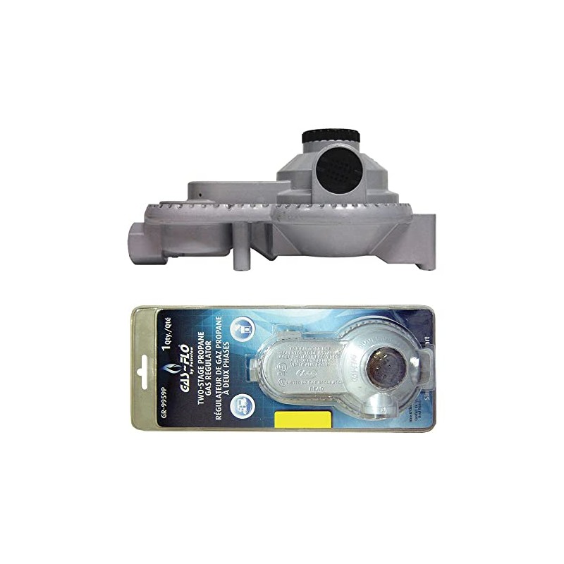 Gas-FLO GR-9959P 2-Stage Low Pressure Gas Regulator with Retail Hanger