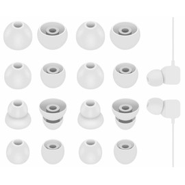 IiEXCEL 8 Pairs Replacement Compatible with Beats Flex Earbuds Eartips, S/M/L/Double Flange 4 Size Ear Gel Tips Buds Flexible Soft Silicone Rubber Skin Accessories for Flex - Gray