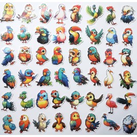 Colorful Bird Stickers Window Alert Decals Bird Strike Window Decals Sparrow Magpie Woodpecker Puffin Oriole Cute Baby Bird for Kids
