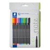 STAEDTLER Fineliner Pens - triplus - 12 Assorted Colours -