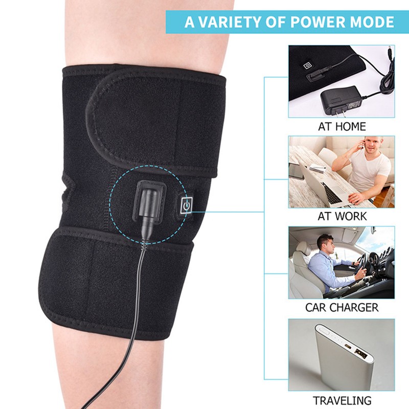 Heated Knee Brace Reduce Pain Muscle Soreness USB Charging Cold