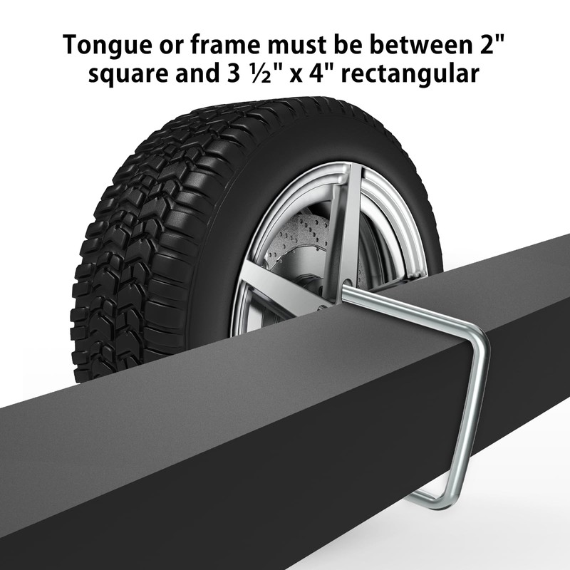 KOPKIO U-Bolt Style Tire Carrier, Trailer Spare Tire Mount Bracket,