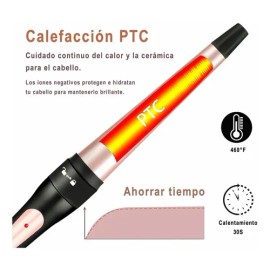 Rizador Automático Monstyle Cerámica 2.5cm Con Guante Caliente 180-230C                                                                               