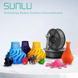 SUNLU PLA Super vibrant colors Tangle-Free PLA 1.75mm 1KG | ±0.02mm High Precision | No-Clog Filament for Smooth 3D Prints Perfect for Beginners & Pros:_HSPLA-Black-1KG