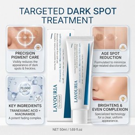 Lavouria Crema para manchas oscuras, crema Lavouria Age Spot, corrector de manchas, cara, mano, cuerpo, cuidado de manchas oscuras, ligera, sin fragan