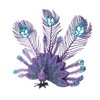 Christmas Concepts® 25cm (10") Purple Glitter Peacock Clip On Christmas