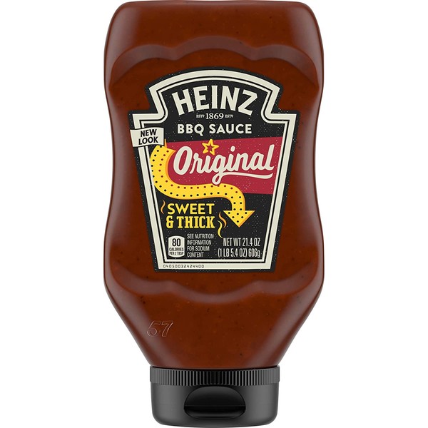 Heinz Original Sweet & Thick BBQ Sauce (21.4 oz Bottles, Pack of 6)