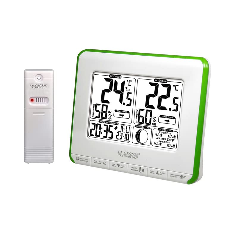 La Crosse Technology WS6812W-GREEN Weather Station - White/Green