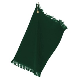 Towels Plus By Anvil Fringed Fingertip Towel With Corner Grommet And Hook (Hunter) (ONE)