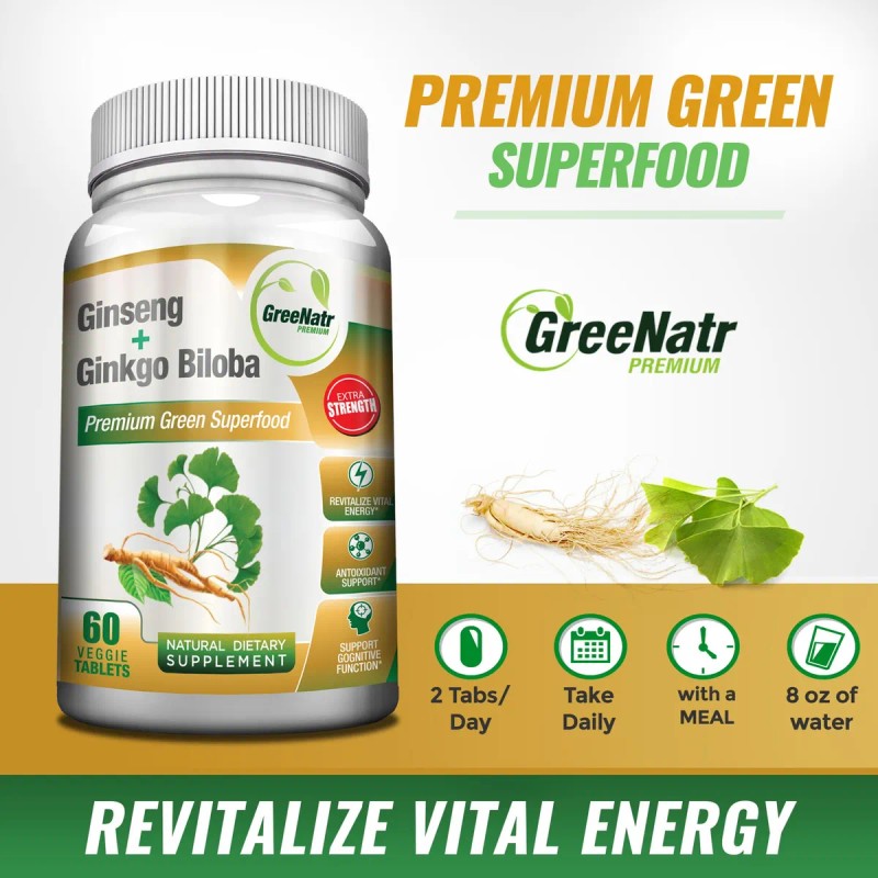 Greenatr Suplemento Menopausia Ginseng Y Ginkgo Biloba