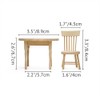 Odoria 1/12 Scale Miniature Kitchen Dining Table 2 Chairs Dollhouse