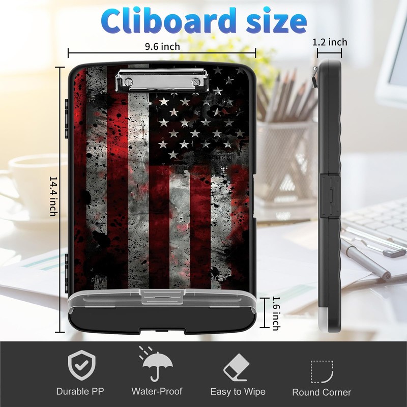 BREIDMKFM Clipboard with Storage,Clip Boards 8.5x11 with Storage High Capacity