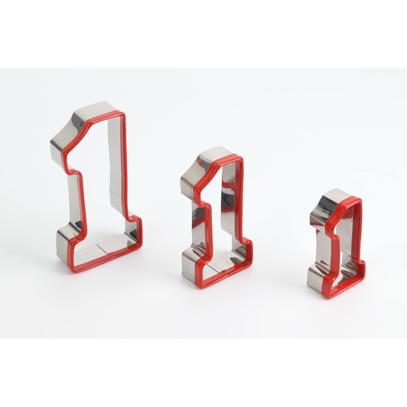 3Pcs Number One Cookie Cutters 5", 4", 3", 1 Cookie