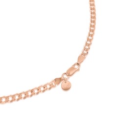 Mary & Jules Women's Rose Gold Necklace Made of 925 Sterling Silver, Gold-Plated, Made of Recycled Silver, Chain Rose Gold 45 cm for Women and Girls, Women's Rose Gold, Skin-friendly, Sterling Silver