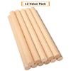 FVIEXE 12PCS Wooden Dowel Rods, 1 Inch x 12 Inch