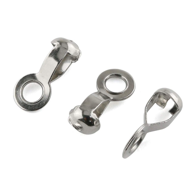 E-outstanding 20 pcs Ball Chain Pull Loop Connectors Stainless Steel