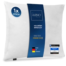 LILENO HOME Microfibre cushion 80 x 80 cm deluxe (1200 g filling) [set of 1] washable up to 95 degrees with zip - pillow 80 x 80 cm as cushion filling for bed - decorative sofa cushion