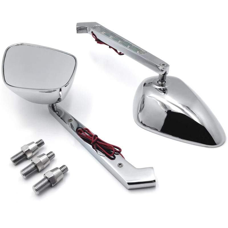 HONGK Diamond LED Turn Signal Integrate Mirrors all Year Harley