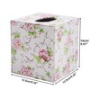 S Forever Home Decor Flower Pattern Faux Leather Tissue Box