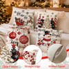 4 Pack Christmas Cushion Covers, Holiday Christmas Decorations For Home