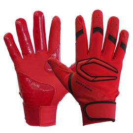 CUTTERS Batting Gloves B444 Power Control 4.0 Ambidextrous Baseball Softball L Red x Black
