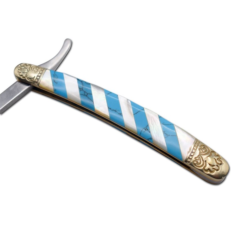 Old Ram Collection Barber Straight Razor Style Manual Folding Knife..