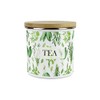 Purely Home Kitchen Herbs Tea Canister - White & Green