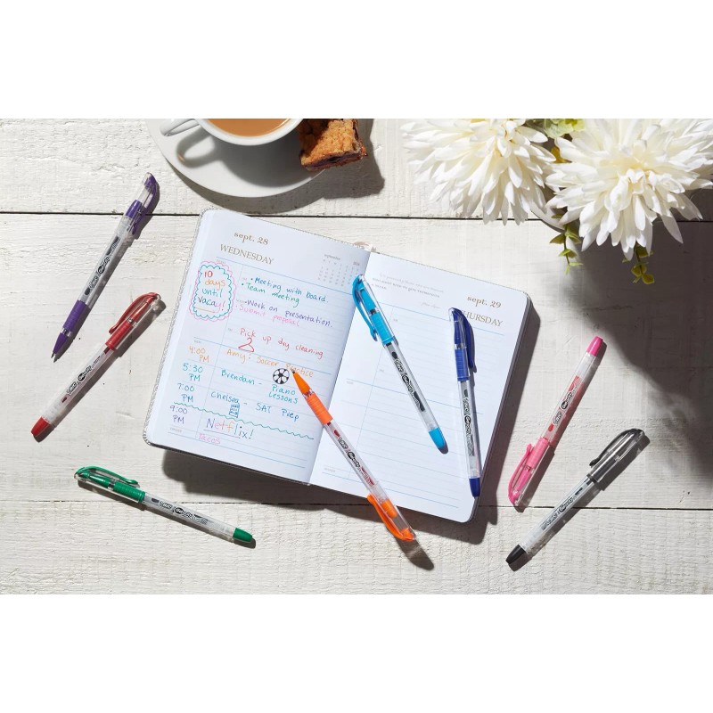 BIC Gelocity Smooth Gel Pens 42 Count Assorted Colors 0.7mm