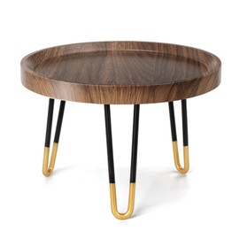 Plant Stand Indoor Outdoor, Mid Century Style Walnut Wood Color Plant Stand,Waterproof Design Modern Plant Table,Easily Assemble Come With Tools,Nice For Room Decor (M)