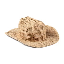 Lack of Color Women's Raffia Cowboy Western Straw Hat (Medium (57 cm), Natural)