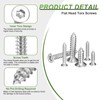 sourcing map Flat Countersunk Head Torx Screws, 100Pcs M3 x