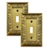 TREEWELL 2-Pack Single Toggle Light Switch Cover Plate, Paisley Pattern