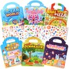 BuyCard 6 Pack Reusable Sticker Book for 2 3 4