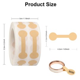 500Pcs Jewelry Price Tags Stickers, Round Price Stickers Blank Price Tags, Self-Adhesive Small Business Price Labels Self Adhesive for Bracelets Clothing Ring Necklace Earring Price Identify Label