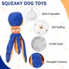 Tierglück Squeaky Dog Toy, Octopus Plush Crinkle Interactive Dog Toy