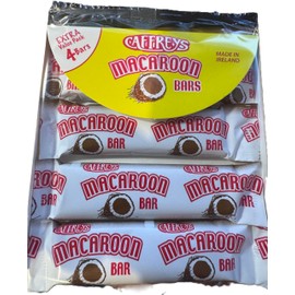 Caffreys Macaroon Bars, Irish Chocolate Coconut Candy, 4-Bar Value Pack