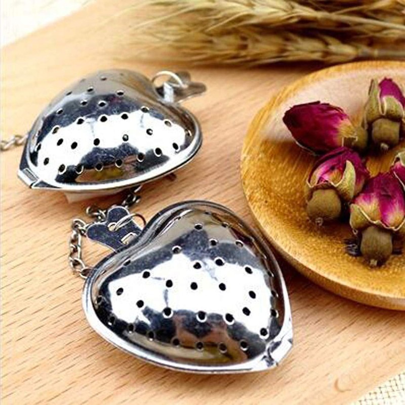 3pc Stainless Steel Heart Shaped Tea Infuser Spoon Strainer