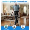 HOMLAND Walkers for Seniors, 2-Button Folding Walkers with Wheels, Lightweight
