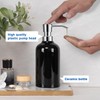 UHEY HOME Ceramic Black Soap Dispenser Bathroom, 16.9oz Hand Soap