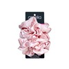 Amelia Beauty, Pastel Pink Imitation Silk Scrunchies, 4.5in Diameter, Gentle
