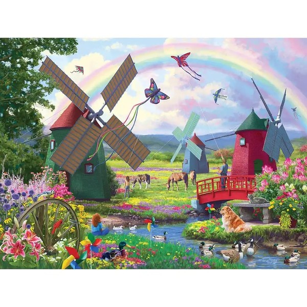 Bits and Pieces The Windmills 300-Piece Jigsaw Puzzle, 46 x