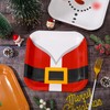JarThenaAMCS 60Pcs Christmas Square Paper Plates Santa Elf Snowman Gingerbread