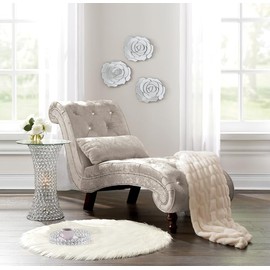 Montgomery Ward Decorative Cut Glass Rose Wall Mirror - Majestic Beauty, Hand-Cut Petals of Mirrored Glass, Perfect Wall Accent for Any Room or Thoughtful Housewarming Gift, 11" w x 9 1/2" h